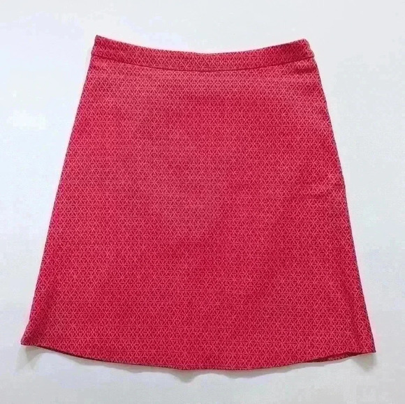 Margaret M Red Geometric Flower Print Size Small - Picture 1 of 4